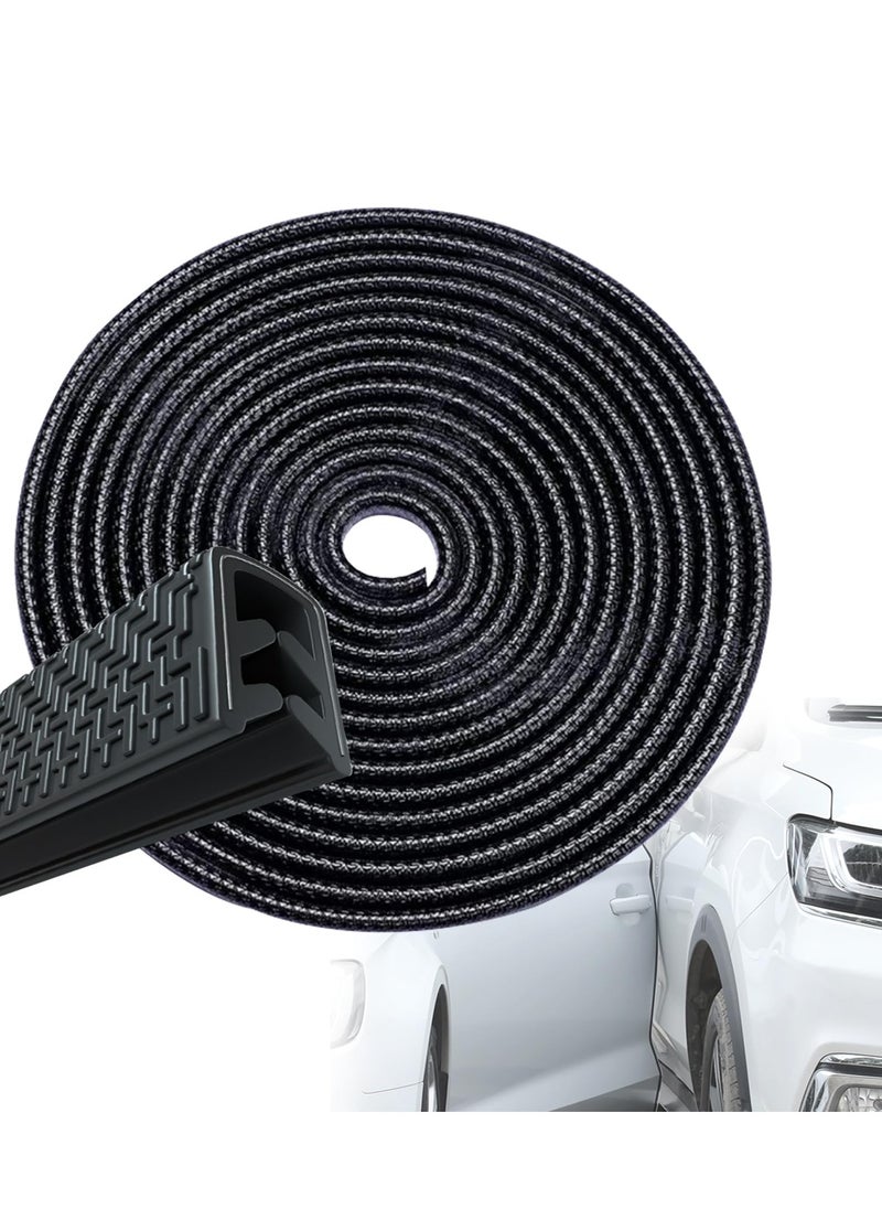 Excefore - Door Edge Guard, Black Car Protector Door Entry Guards, Rubber U Shape Car Door Edge Trim, Universal Fit Automotive Door Edge Molding for Protect Your Sedans, Truck, SUV, ATV, UTV, MPV (16FT, 5M) - Image 1