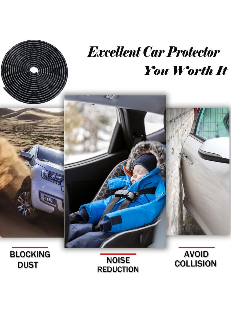 Excefore - Door Edge Guard, Black Car Protector Door Entry Guards, Rubber U Shape Car Door Edge Trim, Universal Fit Automotive Door Edge Molding for Protect Your Sedans, Truck, SUV, ATV, UTV, MPV (16FT, 5M) - Image 1