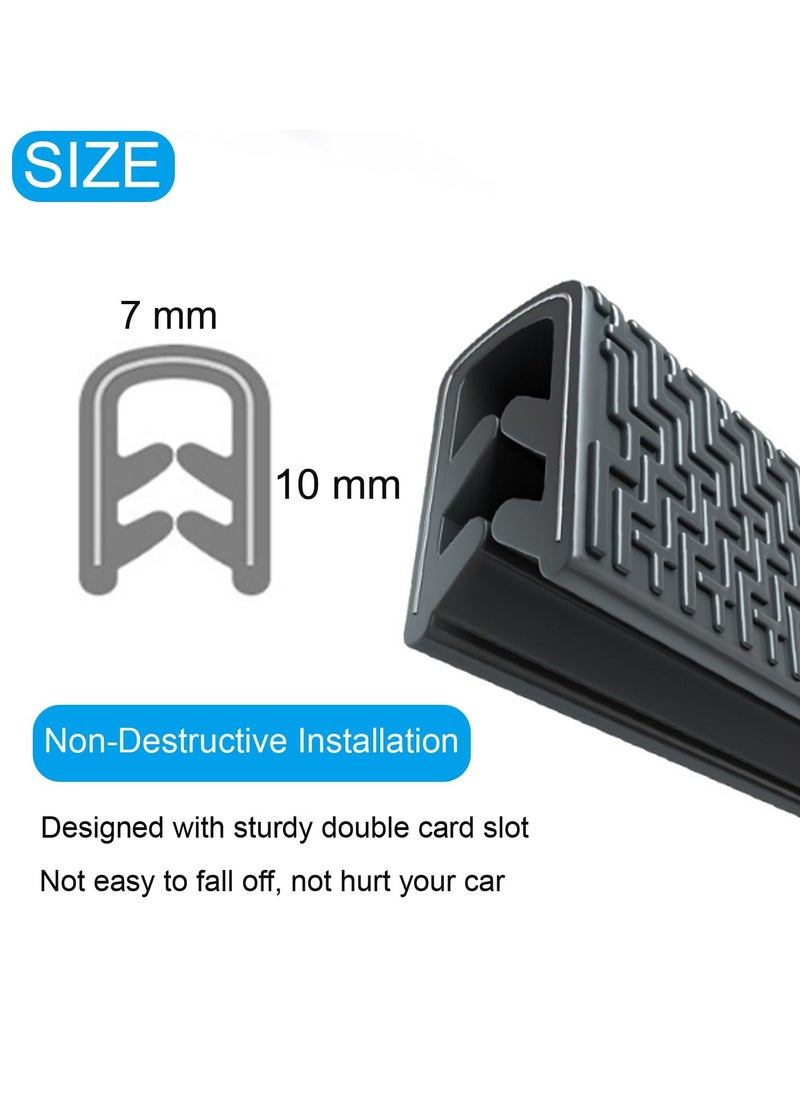 Excefore - Door Edge Guard, Black Car Protector Door Entry Guards, Rubber U Shape Car Door Edge Trim, Universal Fit Automotive Door Edge Molding for Protect Your Sedans, Truck, SUV, ATV, UTV, MPV (16FT, 5M) - Image 1