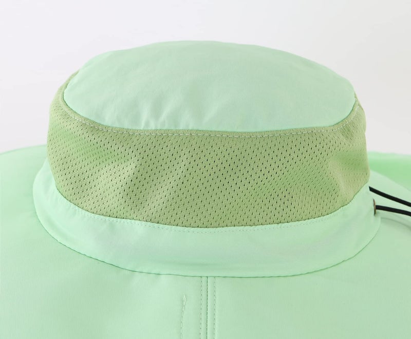 Home Prefer Toddler Sun Hat UPF50+ Kids Wide Brim Bucket Hat Boys Fishing Hat with Neck Flap (Mint) - Image 4