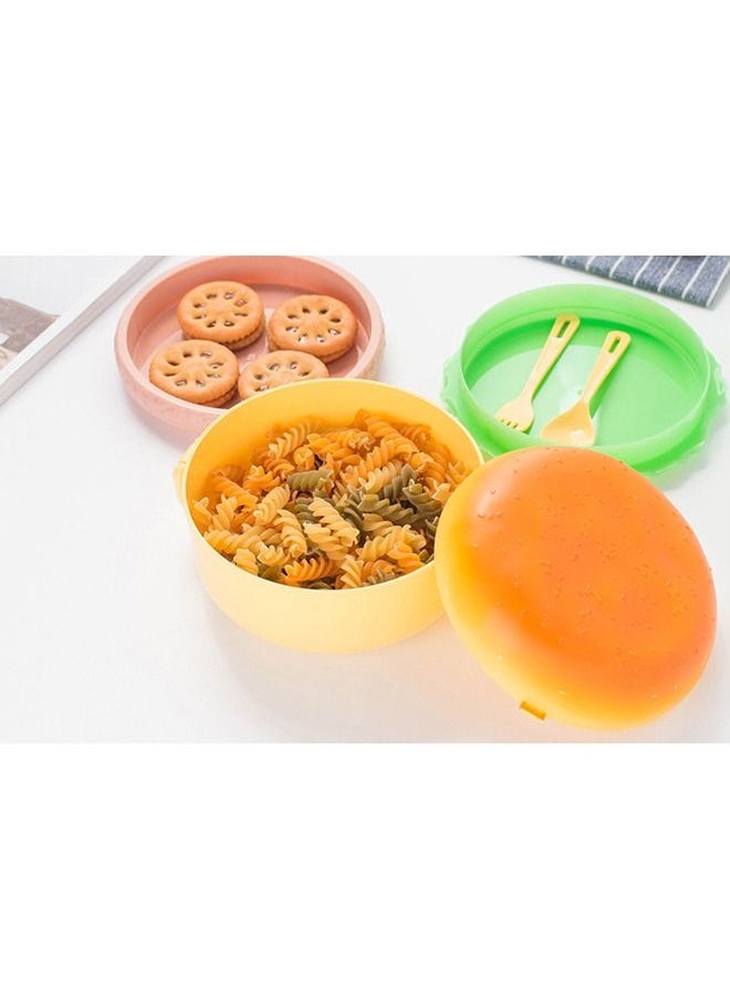 WEMART - Children's Multi-Layer Creative Hamburger Lunch Box Microwave Refrigerated - Image 1