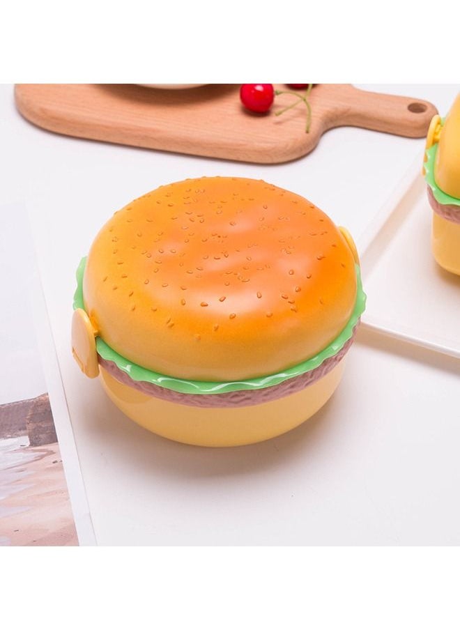 WEMART - Children's Multi-Layer Creative Hamburger Lunch Box Microwave Refrigerated - Image 1