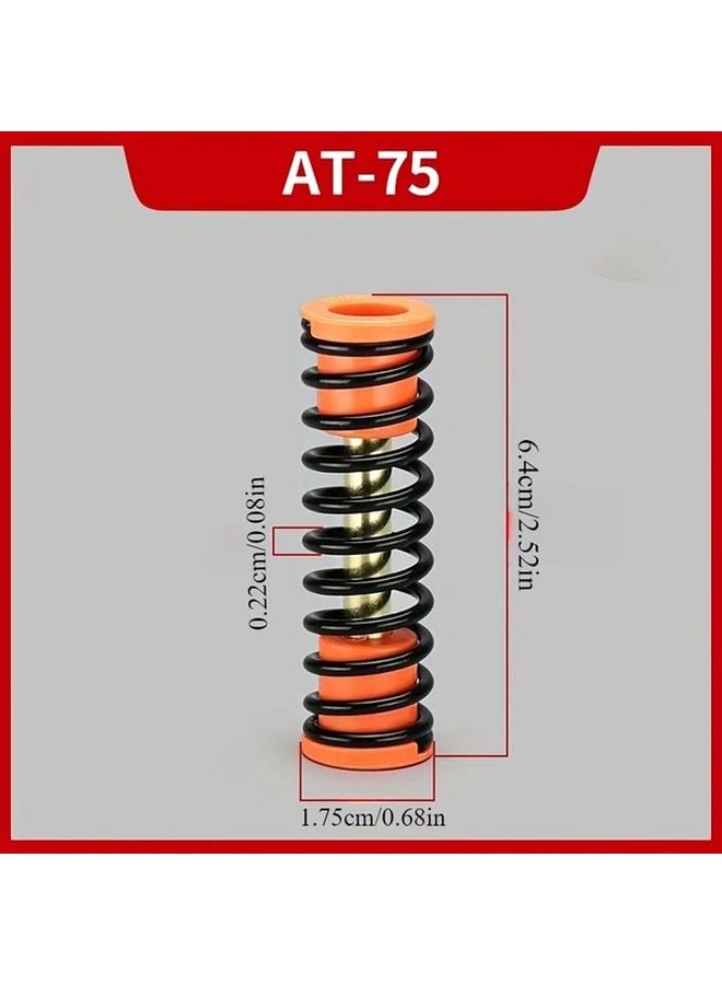 AT 63 Model Heavy Duty Shock Absorber Compression Spring 5PCS Orange Black Steel Coil - Image 5