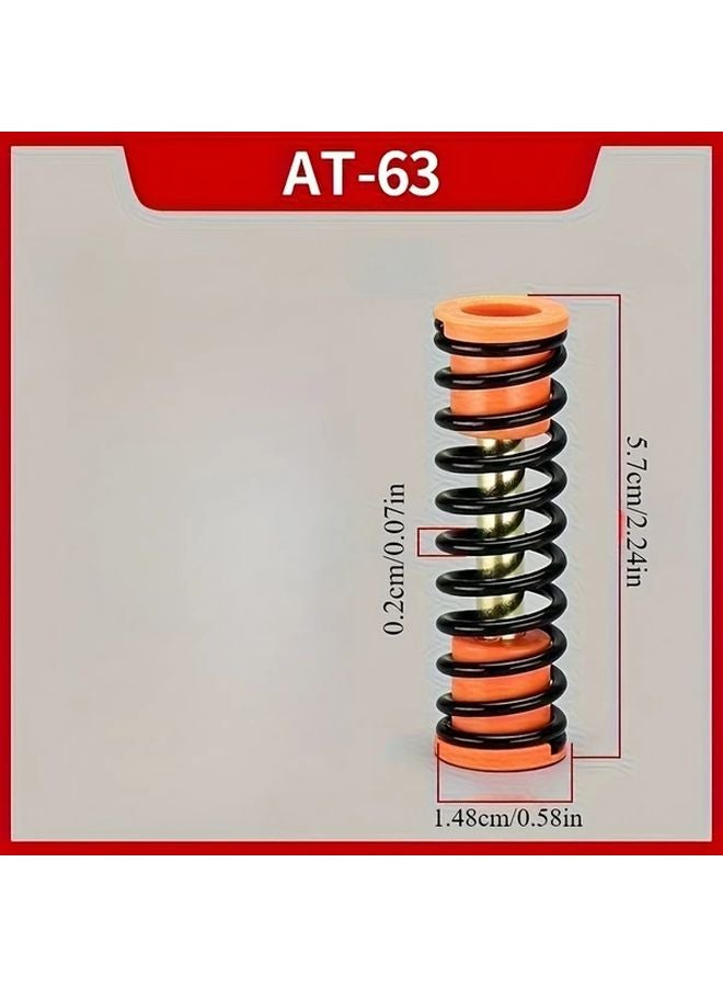 AT 63 Model Heavy Duty Shock Absorber Compression Spring 5PCS Orange Black Steel Coil - Image 4