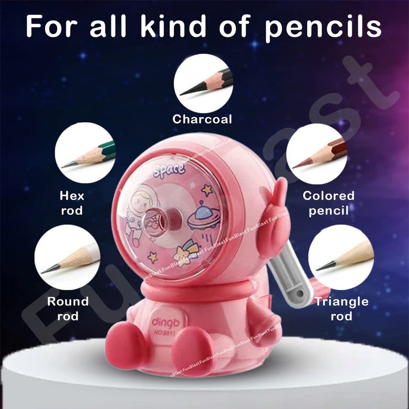 FunBlast FunBlast Sharpener for Kids Robot Pencil Sharpener Table Sharpener Machine Birthday Return Gift Pencil Cutter Machine Sharpeners for School Supply and Office Pink - Image 4
