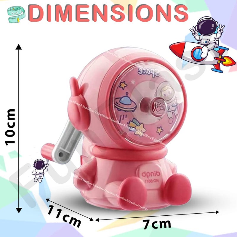 FunBlast FunBlast Sharpener for Kids Robot Pencil Sharpener Table Sharpener Machine Birthday Return Gift Pencil Cutter Machine Sharpeners for School Supply and Office Pink - Image 3