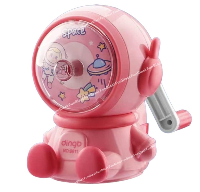 FunBlast FunBlast Sharpener for Kids Robot Pencil Sharpener Table Sharpener Machine Birthday Return Gift Pencil Cutter Machine Sharpeners for School Supply and Office Pink - Image 1