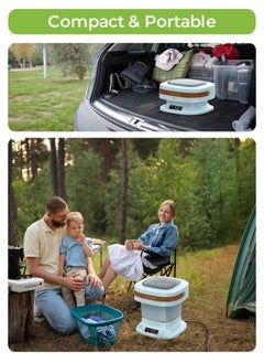 GREEN LION Foldable Mini Washing Machine 6L with 3 Working Modes and Drain Function / Portable / Low Noise Wash - Blue  - Image 4