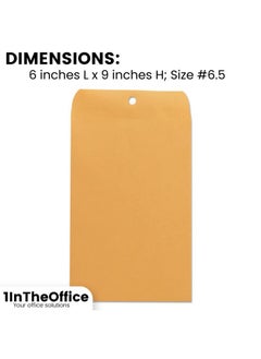 1InTheOffice Mailing Envelopes 6X9 Brown Envelopes Manila Envelopes Clasp Envelopes Gummed Flaps Brown 25 Pack  - Image 2