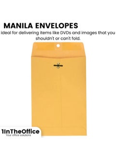 1InTheOffice Mailing Envelopes 6X9 Brown Envelopes Manila Envelopes Clasp Envelopes Gummed Flaps Brown 25 Pack  - Image 4