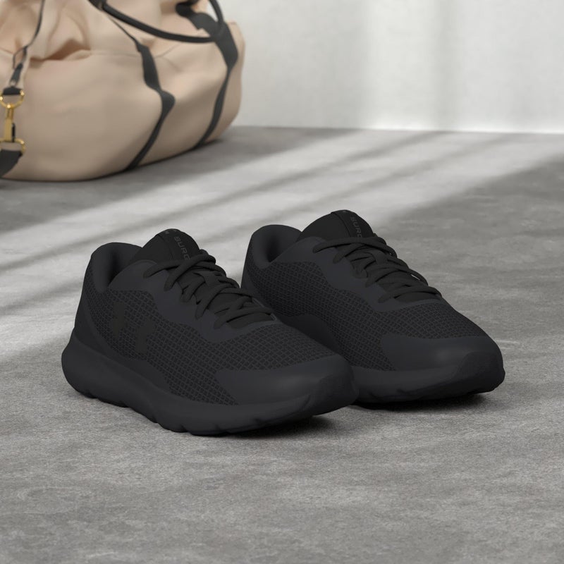 Under Armour Men's Surge 3, Black/Black, 8.5 Medium US - Image 2