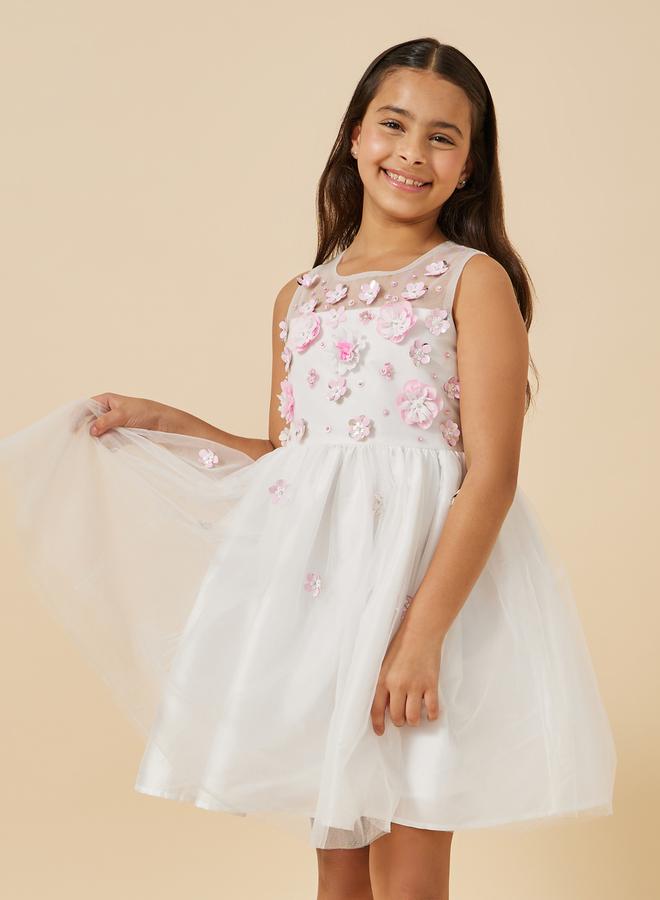 Styli Floral Tulle Dress  - Image 3