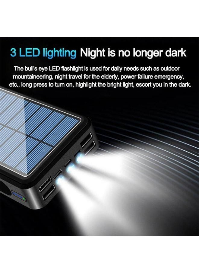 Arabest - 100000Mah Power Bank Portable Solar Wireless Charger External Battery with Led Light Waterproof High Capacity Outdoor Power Bank - Image 1