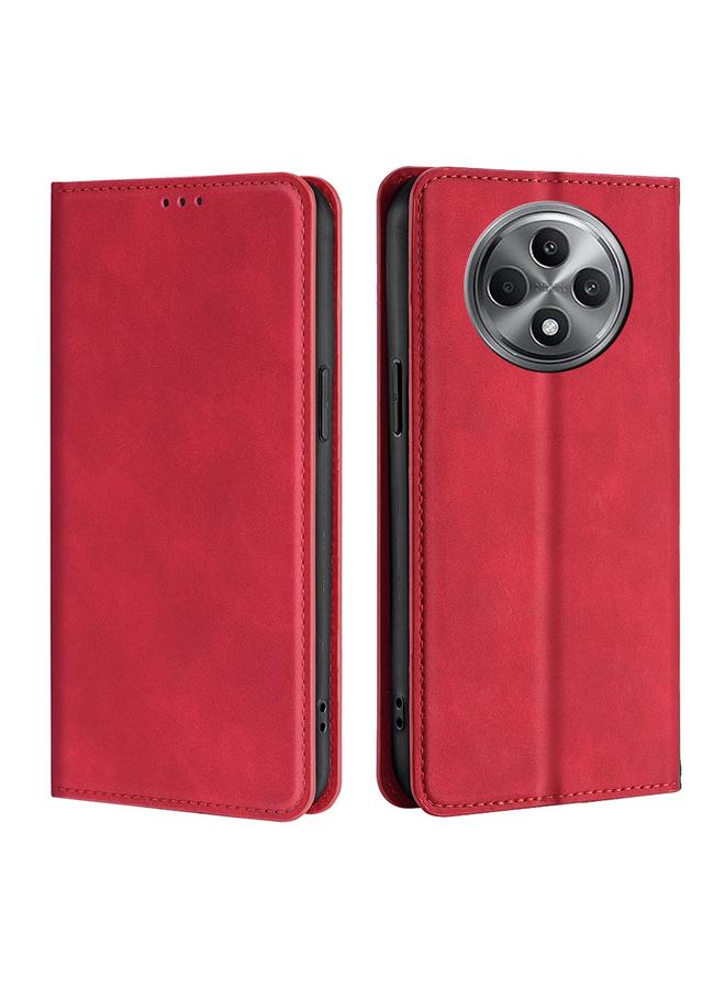 اس-توب جراب هاتف OPPO Reno12 F 5G مصنوع من الجلد المغناطيسي الملمس - Image 1