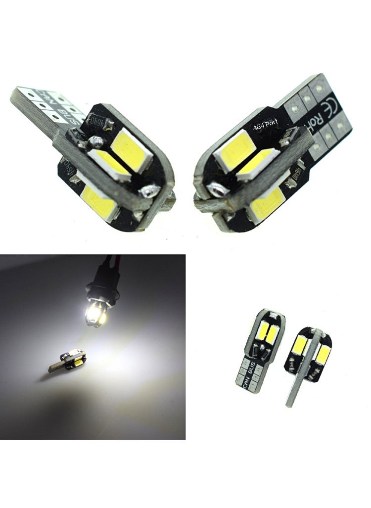 Generic - T10 Canbus 5630 8SMD LED Car Light Bulbs Multi-Color Ice Blue - Image 1