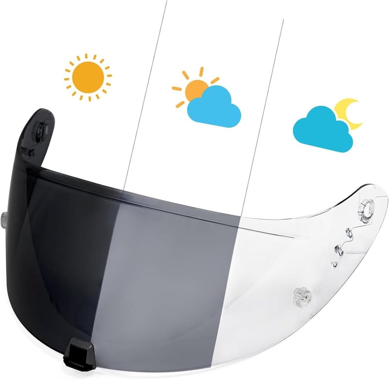 PSLER Helmet Visor for EXO 520 1400 R1 Coloured Visor for Scorpion EXO 391 520 1400 R1, UV Protection Motorcycle Accessories Replacement for Protective Visor Adjustable build - Image 2