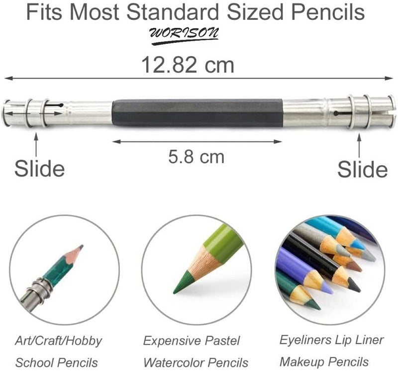 worison 15 Piece Blending Stumps Set – Includes Sandpaper Pencil Sharpener, Pencil Extender and Kneaded Eraser, Complete Sketching and Shading Tool Kit for Artists, Students and Hobbyists - Image 4