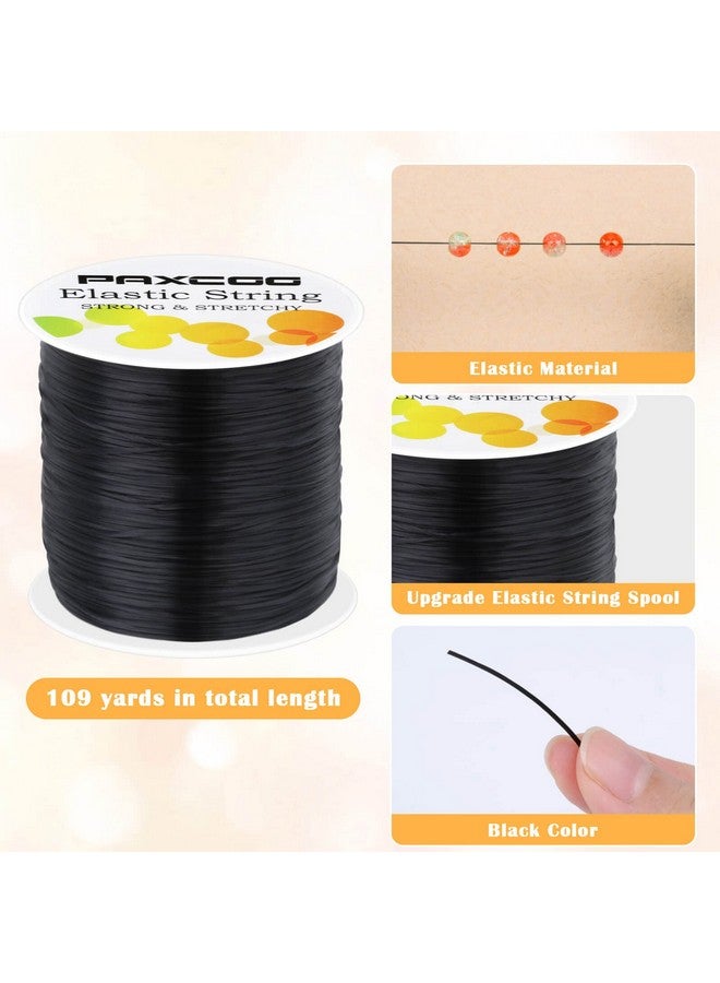 PAXCOO Black Elastic Stretchy String Paxcoo Stretch Bead Cord For Bracelets Necklaces Jewelry Making And Beading Supplies - Image 3