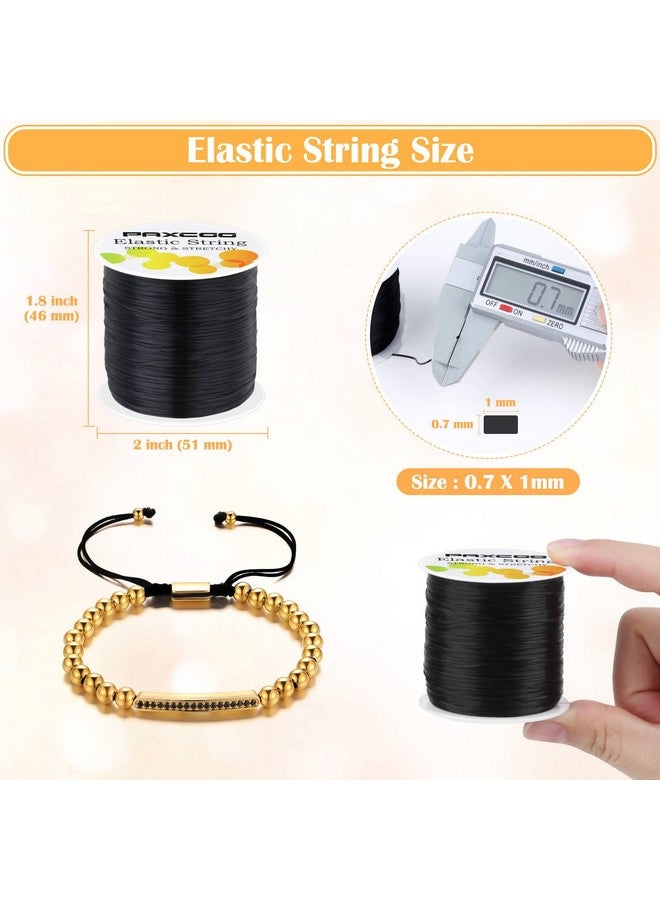 PAXCOO Black Elastic Stretchy String Paxcoo Stretch Bead Cord For Bracelets Necklaces Jewelry Making And Beading Supplies - Image 2