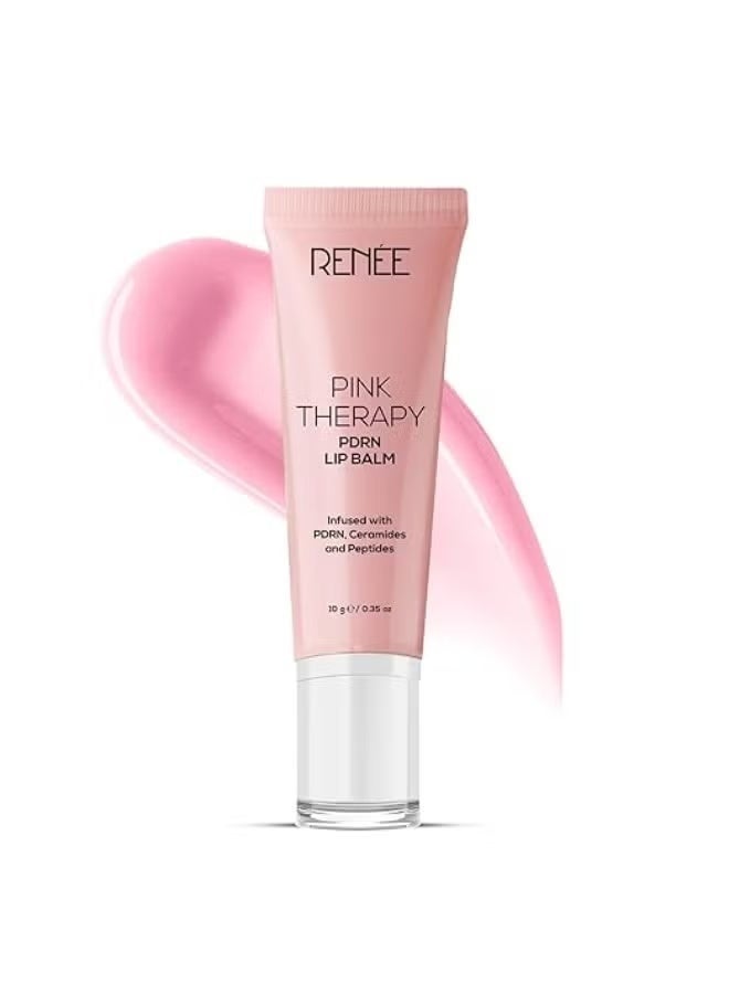 رينيه مرطب شفاه ليلي من رينيه بينك ثيرابي بي دي آر إن لإصلاح وترطيب الشفاه الجافة والمتشققة | لمسة نهائية لامعة، يُعيد بناء حاجز الشفاه ويُحسّن مرونتها | مع بي دي آر إن نباتي، وببتيدات، وسيراميدات | 10 غرام - Image 1