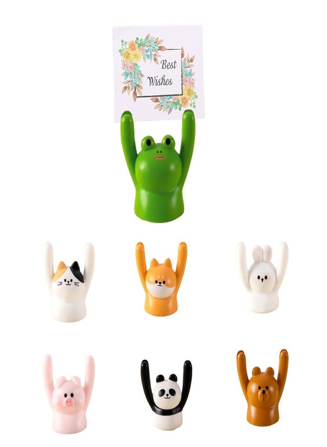 Fsocpen 7Pcs Cute Animal Cartoon Photo Clip, Memo Holder,Card Holder,Notes Messages Folder Note Holder,Home and Office Decorations - Image 1