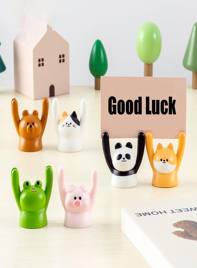 Fsocpen 7Pcs Cute Animal Cartoon Photo Clip, Memo Holder,Card Holder,Notes Messages Folder Note Holder,Home and Office Decorations - Image 2