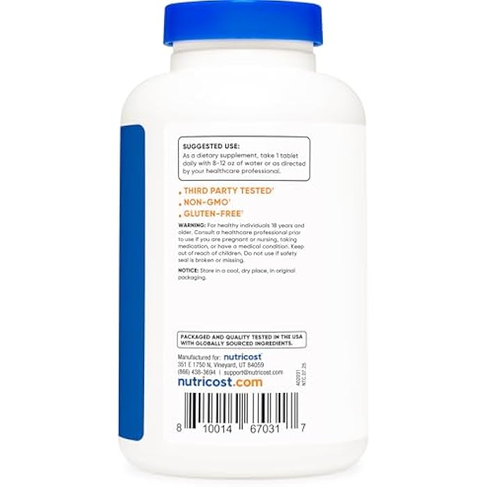 Nutricost L-Arginine 1000mg, Amino Acid Tablets (150 Tablets) - Image 4