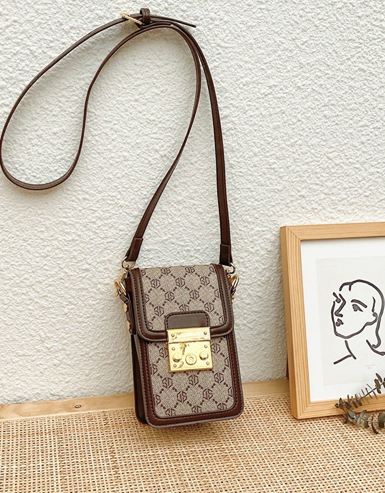 Fashion Casual Mini Mobile Phone Bag All-Match High-End Sense Ins Printed Shoulder Crossbody Bag Small Bag - Image 3