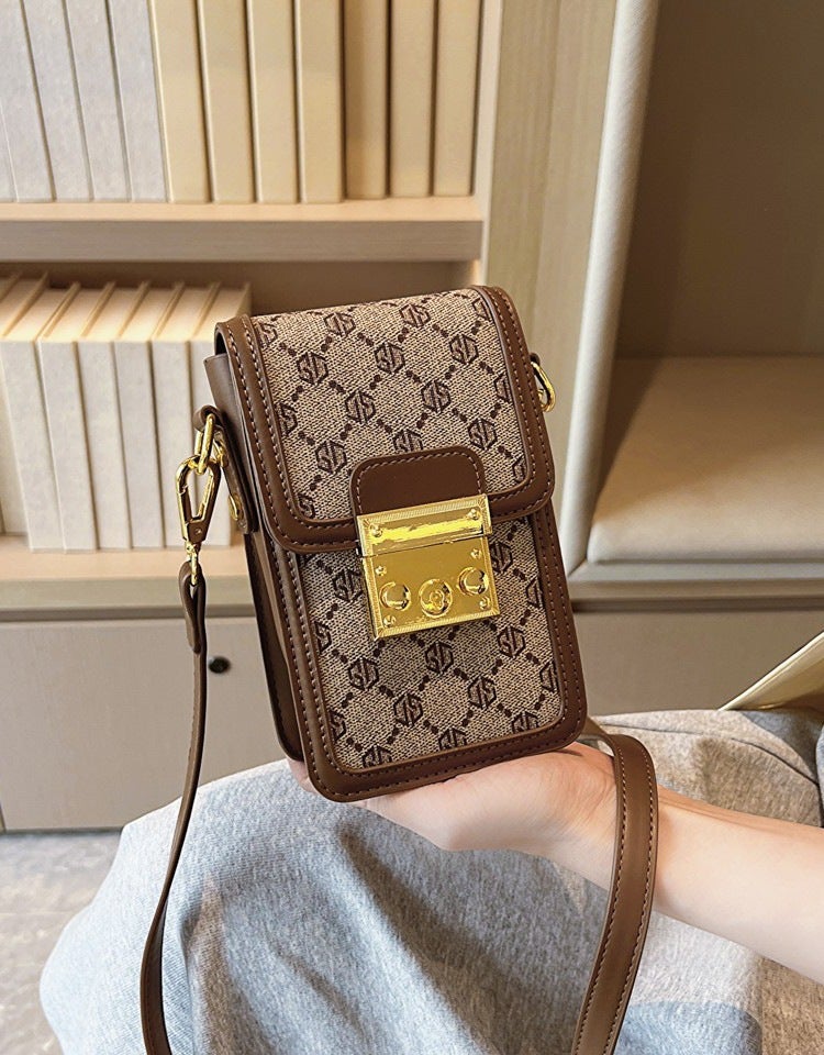 Fashion Casual Mini Mobile Phone Bag All-Match High-End Sense Ins Printed Shoulder Crossbody Bag Small Bag - Image 4