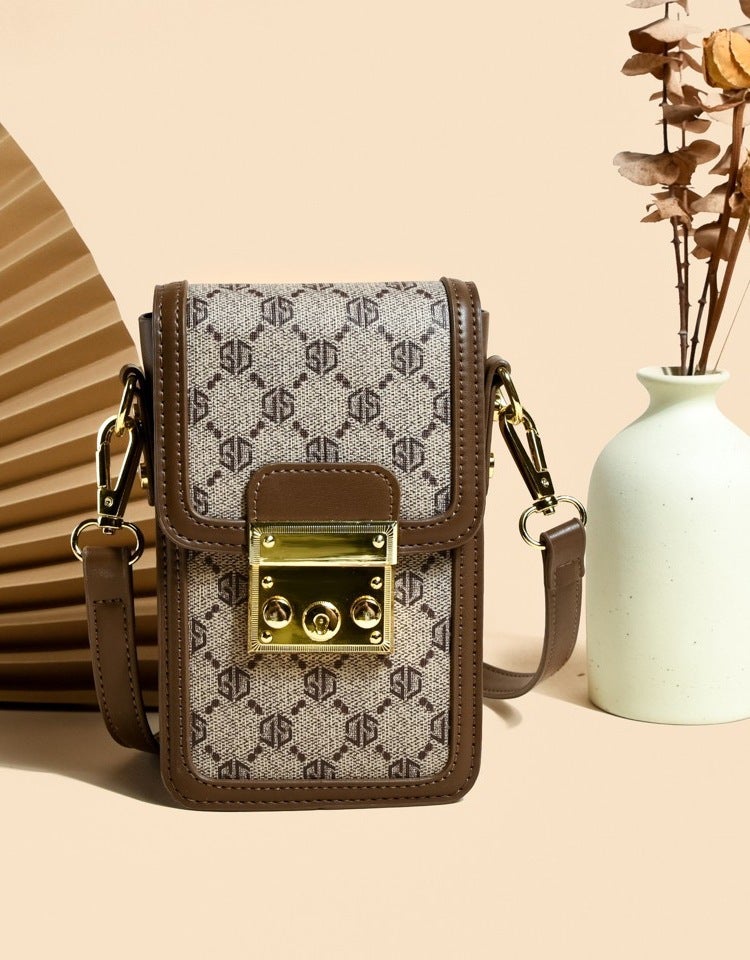 Fashion Casual Mini Mobile Phone Bag All-Match High-End Sense Ins Printed Shoulder Crossbody Bag Small Bag - Image 5