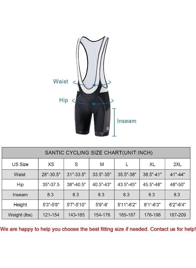 Santic Cycling Bib Shorts Bib Pants Bike Shorts Men Cycle Pants Cycling Pants Men's Summer Bicycle 3D Sponge Padded - Image 2