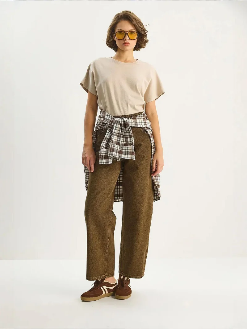 بيانكو لوتشي بنطلون جينز واسع بخصر مرتفع من لوكسي