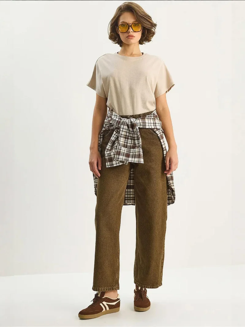 بيانكو لوتشي بنطلون جينز واسع بخصر مرتفع من لوكسي