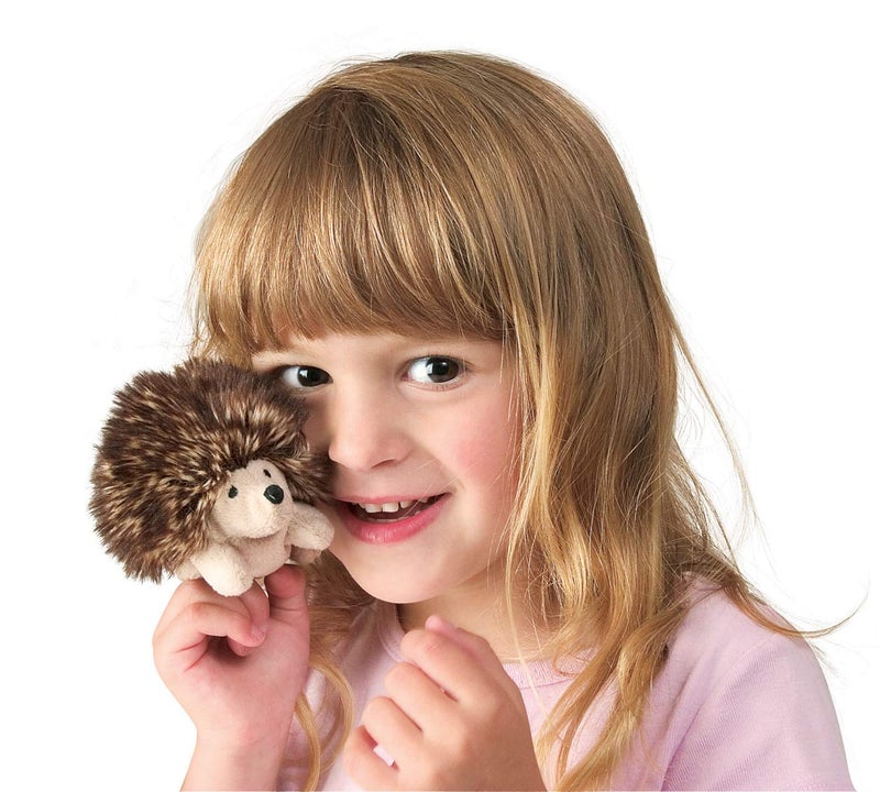 Folkmanis Mini Hedgehog Finger Puppet, Brown, 1 EA - Image 3