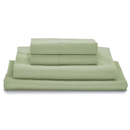 MyPillow MyPillow Giza Dreams Bed Sheets 100 Certified Giza Egyptian Cotton Deep Pocket Sateen Weave Queen Sage