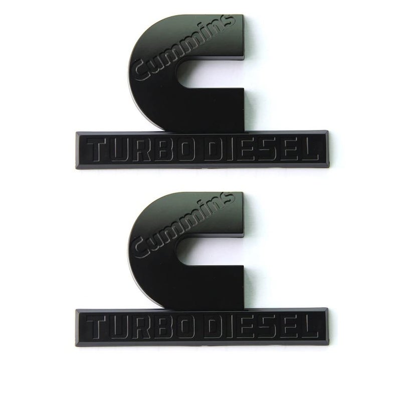 Yoaoo 1x OEM Black Dodge Cummins Turbo Diesel Emblem Badge High Output for RAM 2500 3500 Fender Emblem Mopar Matte