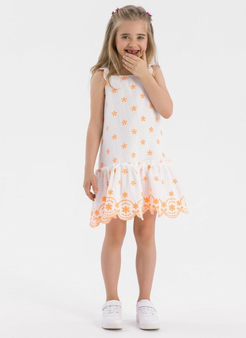 MINOTI Floral Embroidered Dress - Image 4