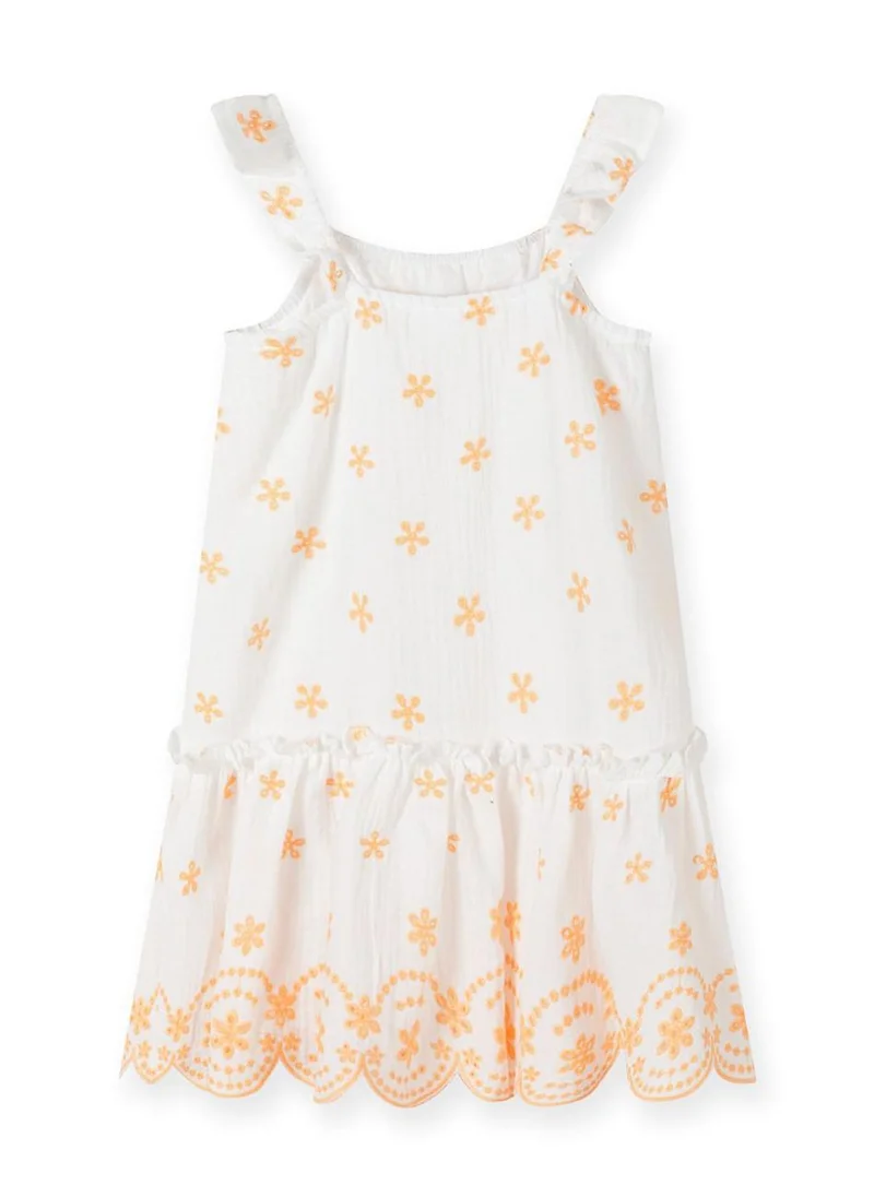 مينوتي Baby Embroidered Shoulder Strap Dress