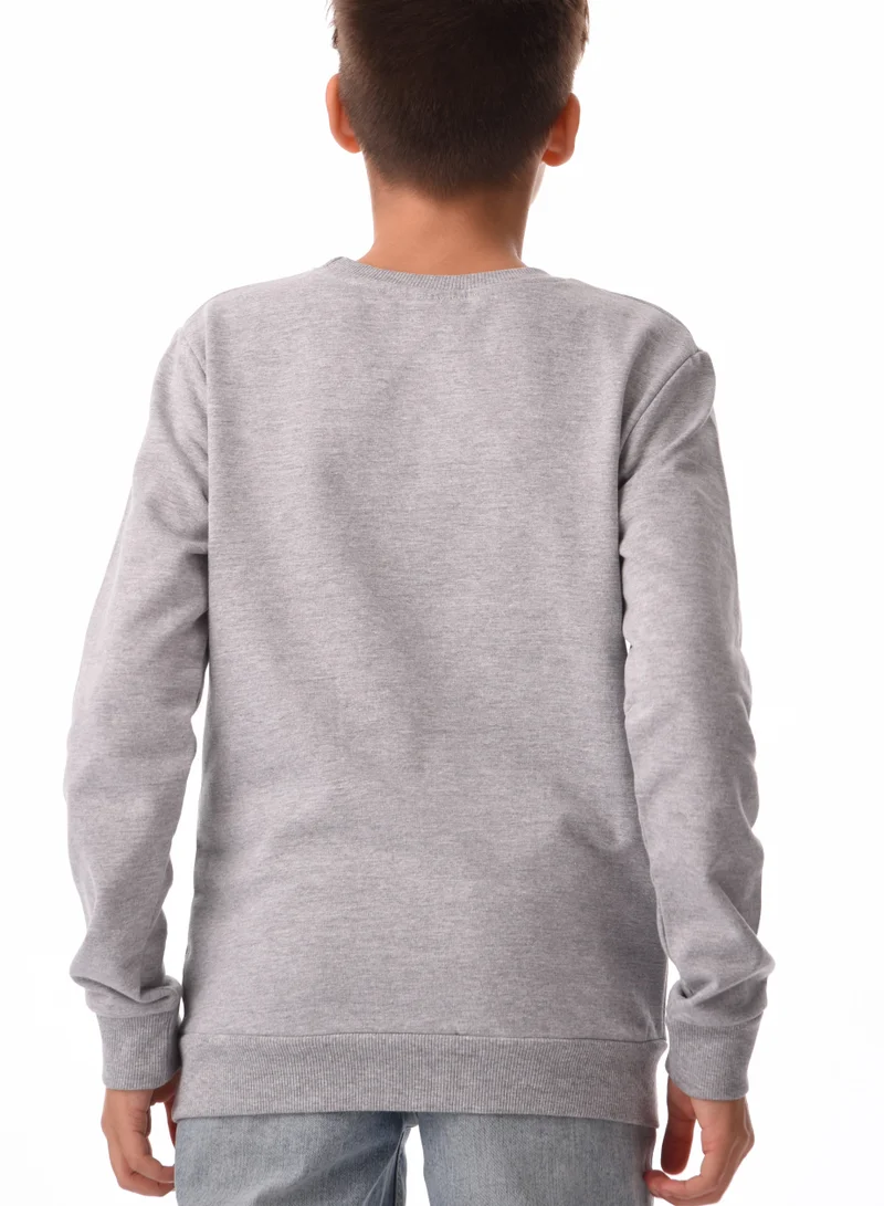 URBASY Urbasy Kids 100% Cotton Full Sleeves Sweatshirt  - GREY