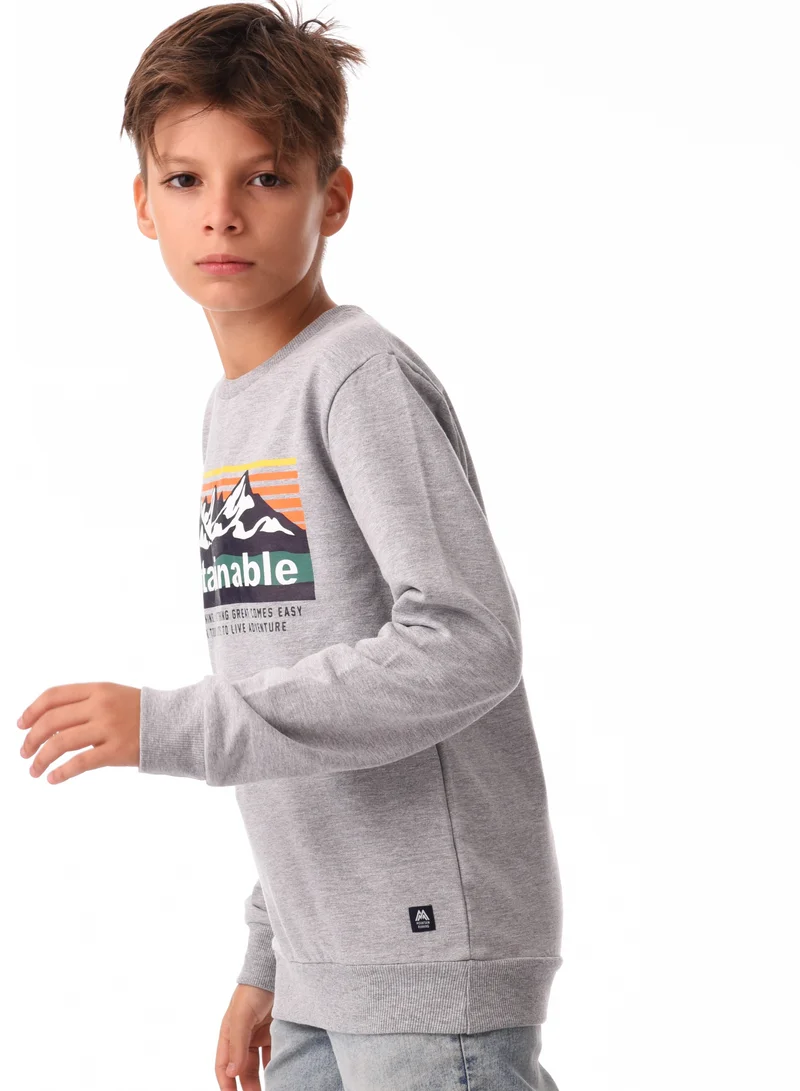 URBASY Urbasy Kids 100% Cotton Full Sleeves Sweatshirt  - GREY