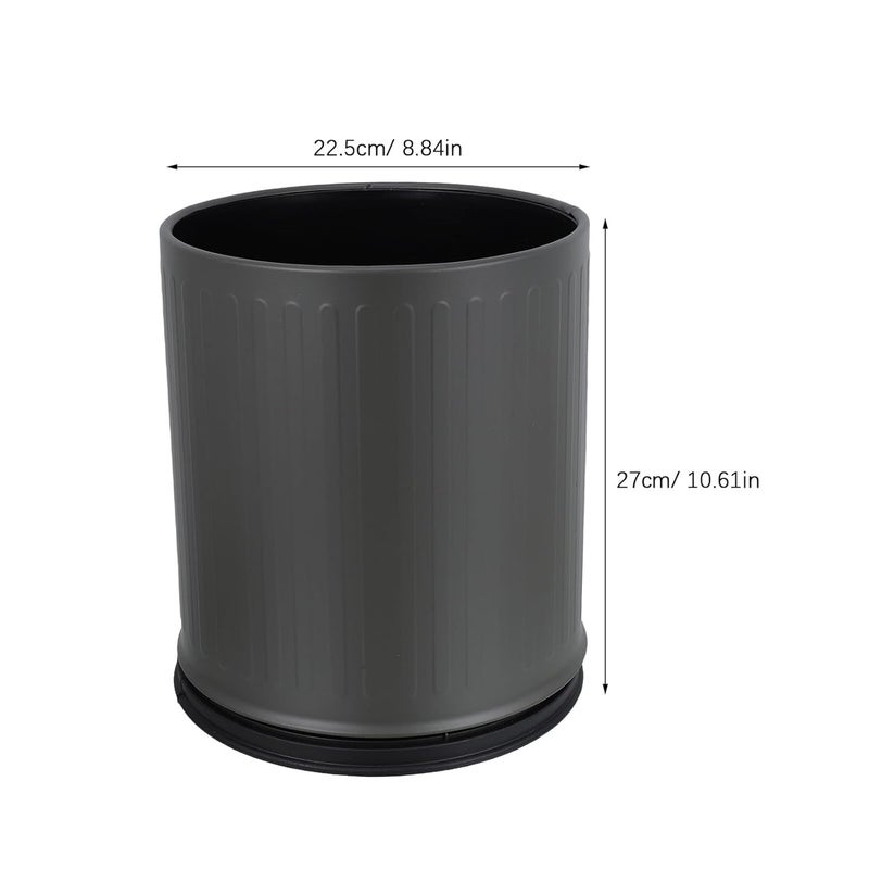 VILLCASE Bathroom Trash Can 10l Double-Walled Open Top Small Garbage Bin Gray for Office Kitchen and Toilet Wastebasket - Image 2