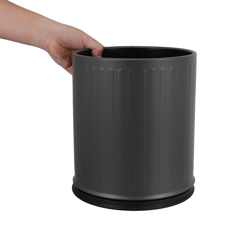 VILLCASE Bathroom Trash Can 10l Double-Walled Open Top Small Garbage Bin Gray for Office Kitchen and Toilet Wastebasket - Image 4