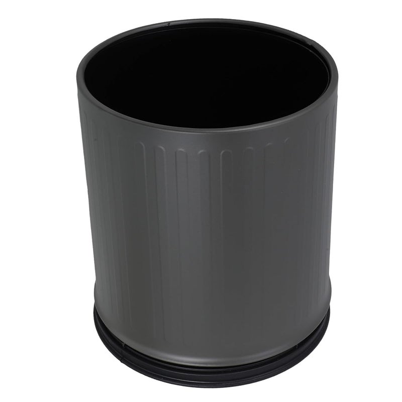 VILLCASE Bathroom Trash Can 10l Double-Walled Open Top Small Garbage Bin Gray for Office Kitchen and Toilet Wastebasket - Image 1