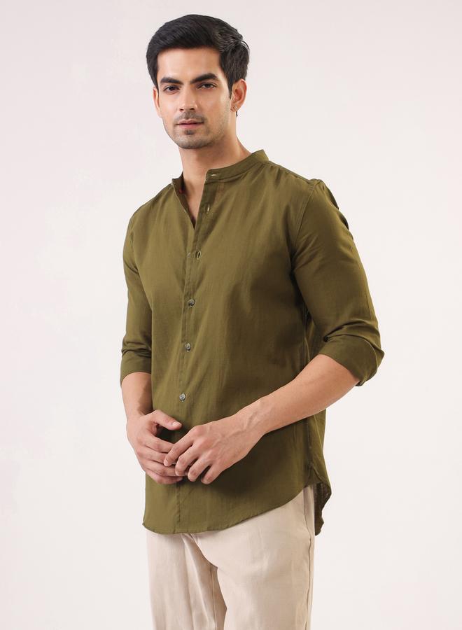 TRULOOM Men Solid Regular Fit Cotton Shirt - Image 4