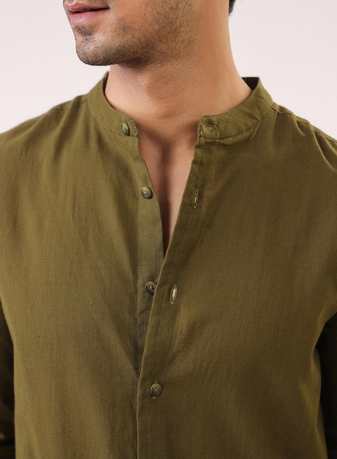 TRULOOM Men Solid Regular Fit Cotton Shirt - Image 5