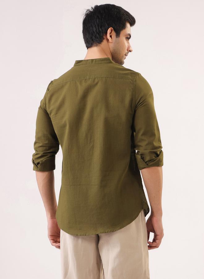 TRULOOM Men Solid Regular Fit Cotton Shirt - Image 3