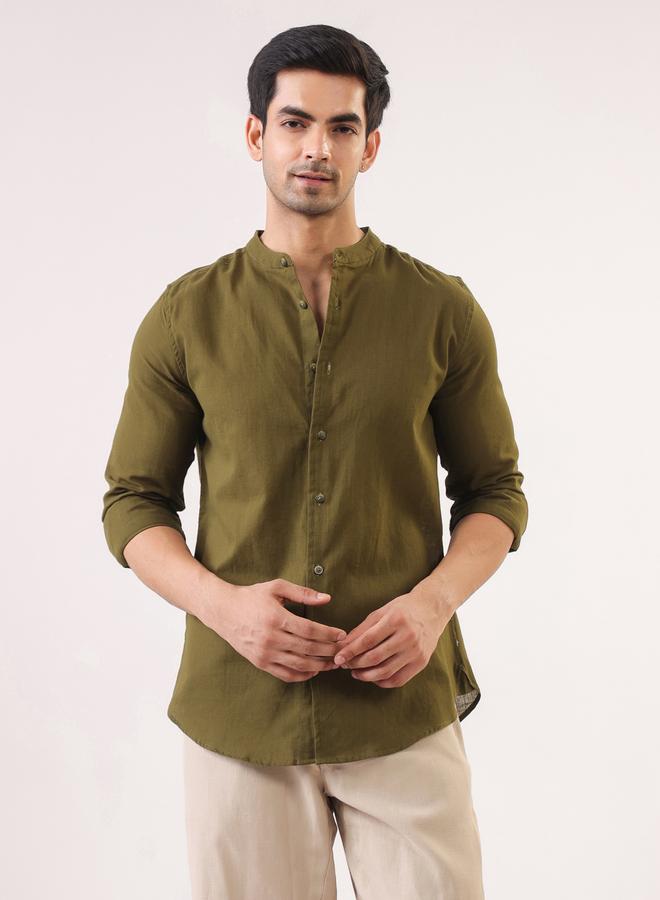 TRULOOM Men Solid Regular Fit Cotton Shirt - Image 2