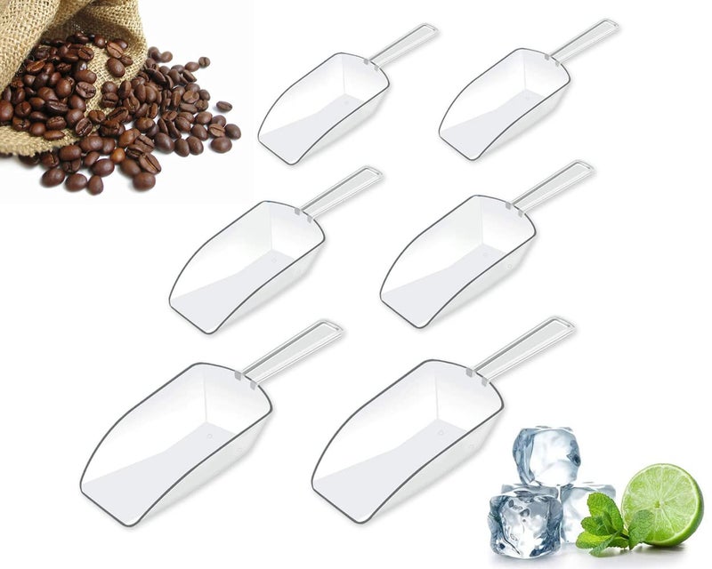 DS DISTINCTIVE STYLE Kitchen Scoops Set 6 Clear Plastic Scoops with 3 Sizes