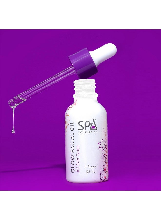 SPA SCIENCES Glow Facial Oil Made In The Usa With Vitamin E Antioxidants Hydrolyzed Collagen Chamomile & Cucumber Extracts Soothe Rejuvenate Balance Nonacnegenic Vegan 1 Fl Oz - Image 3