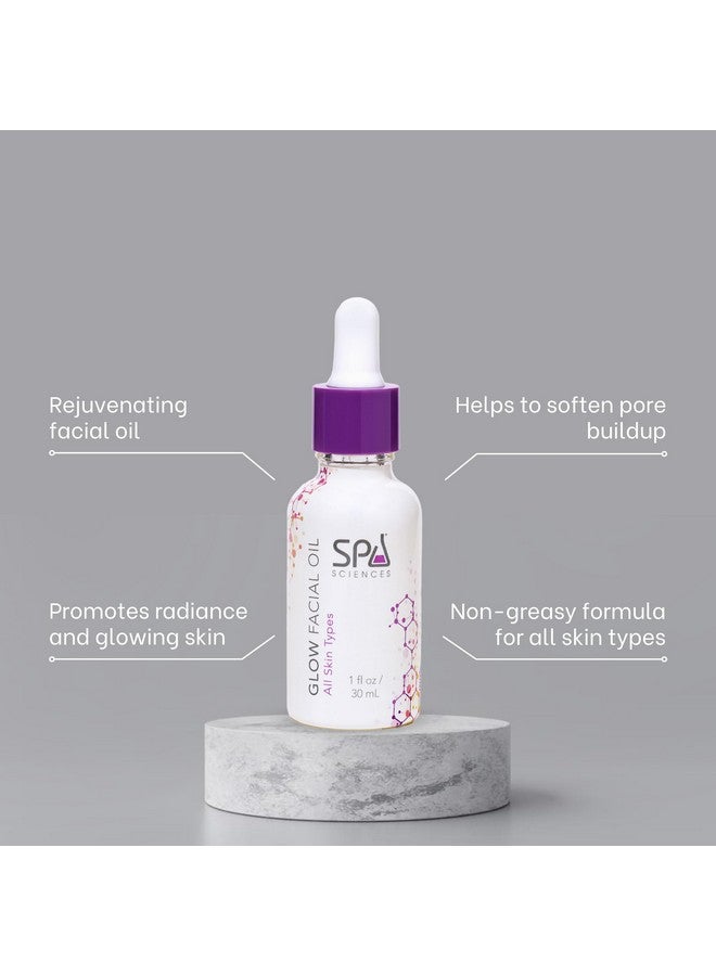 SPA SCIENCES Glow Facial Oil Made In The Usa With Vitamin E Antioxidants Hydrolyzed Collagen Chamomile & Cucumber Extracts Soothe Rejuvenate Balance Nonacnegenic Vegan 1 Fl Oz - Image 5